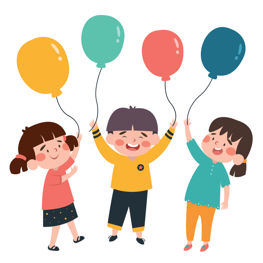 Illustration d’enfants joyeux, séances de sophrologie pour enfants et adolescents