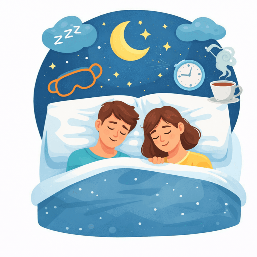 Illustration d’une personne endormie paisiblement la nuit